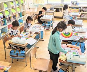５月２９日　絵の具で描くきれいな虹 - 笑顔輝く 六郷小学校ブログ