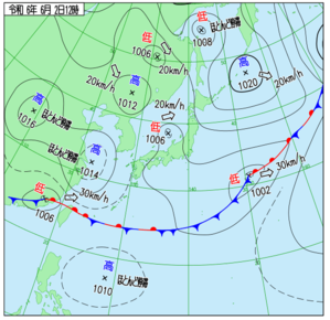 6月 2日 梅雨前線＋低気圧 - YDSブログ