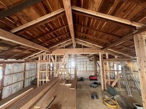 滝沢市大釜　古い納屋の改修工事　大工工事進行中。 - 岩井沢工務所の現場日記