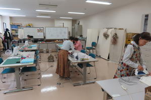 着物リメイク教室《ペチフレアスカート ～デザイン画～》づくり - 国崎クリーンセンター　ゆめほたる スタッフかわらばん