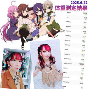 2025.6.22の体重測定結果 - HAIR GARAGE STREET  かまぼこのひとり言