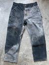 札幌の古着屋 BRIDGE|ブリッジ のブログ - 2014年製 USA製 carhartt ダック ダブルニー ペインターパンツ スーパーフェード ブラック 実寸W35 L29.5 カーハート 黒