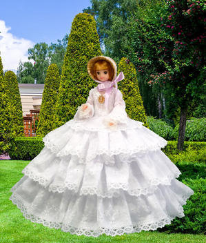 夏のデイドレス　１８５２年 - ジェニー服飾博物館