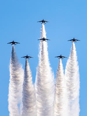 【大洗海上花火大会2025～千櫓祭～】ブルーインバルス展示飛行（2）茨城・千葉旅 - 3 - - うろ子とカメラ。Ⅱ