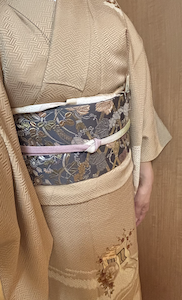 手首の骨折後、初めての袷の着物と袋帯 - メダカと過ごす一日