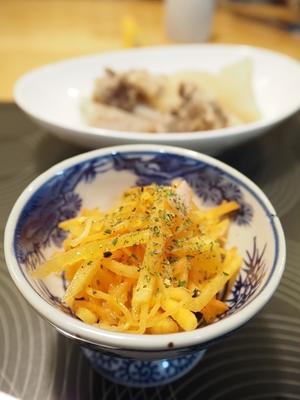 冬野菜の献立「柿と人参のラペ」「きのこと里芋のグラタン」「白菜と韓国春雨のスープ煮」 - マキパン・・・homebake　パンとお菓子と時々ワイン・・・