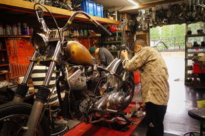 1954 FL 1200 配線引き直し作業と点火時期調整 - Vintage motorcycle study