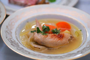 手羽先de野菜たっぷりスープ・・・ゆずケーキも焼きました！ - 登志子のキッチン