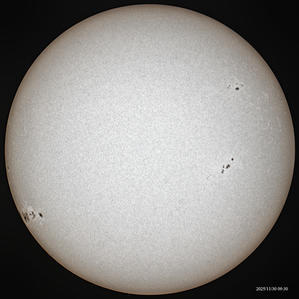 １１月３０日の太陽 - お手軽天体写真