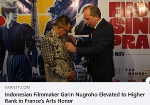 祝・インドネシアの映画監督・Garin Nugrohoさん　フランスの芸術文化勲章　オフィシエの称号 - exblog ガドガド