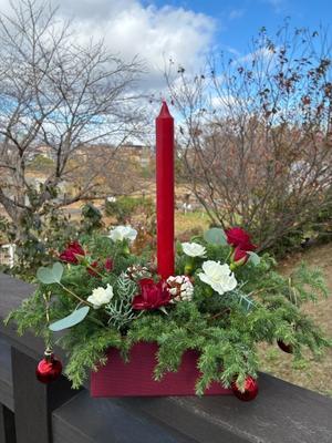 クリスマスのテーブルアレンジ - ワットモーイ　 オランダのフラワーアレンジメント教室