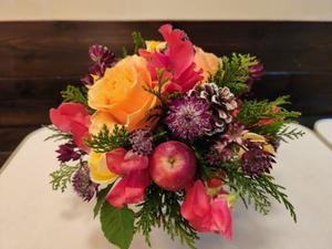 12月のお花教室クリスマスアレンジメント - フレイムハウス通信