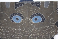 古布 木綿 筒描き 藍染め Japanese Antique Textile Tsutsugaki