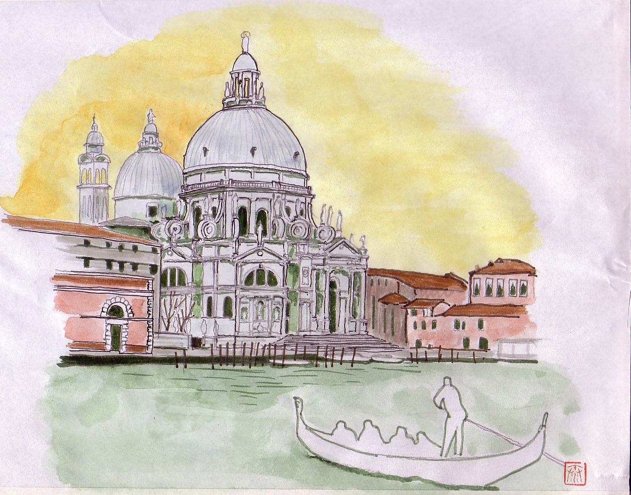 イタリア・ヴェネチア : bettaiの水彩画