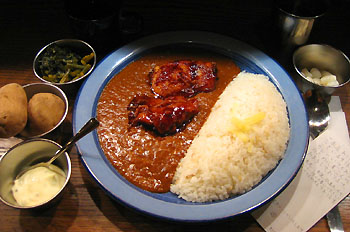 63食目　もうやんカレー「チキンカレー(1000円)」　1/15夕食_c0017941_324141.jpg