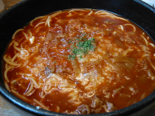 珈琲はうす・あんず村のどんすぱ(トマト味)_b0042308_17264766.jpg