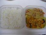 四川風かぼちゃそぼろ煮＆じゃがきんぴら弁当_b0070937_23245783.jpg