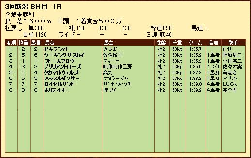 ピキデンパ、デビュー戦脅威の粘り_c0045210_4405884.jpg