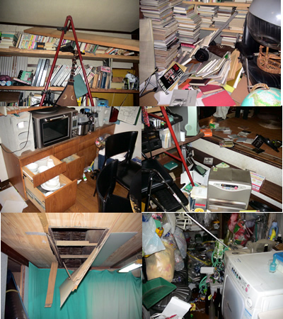 地震後はじめて福岡の自宅にもどる 藤浩志report 地震後はじめて福岡の自宅にもどる 藤浩志report