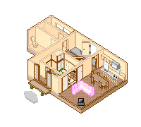 ドット絵 間取りっつーか家 チラシの裏