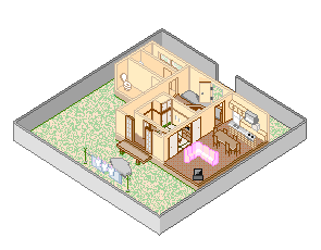 ドット絵 間取りっつーか家 完成形 チラシの裏