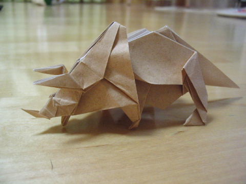 トリケラトプス 楽しい 折り紙の世界