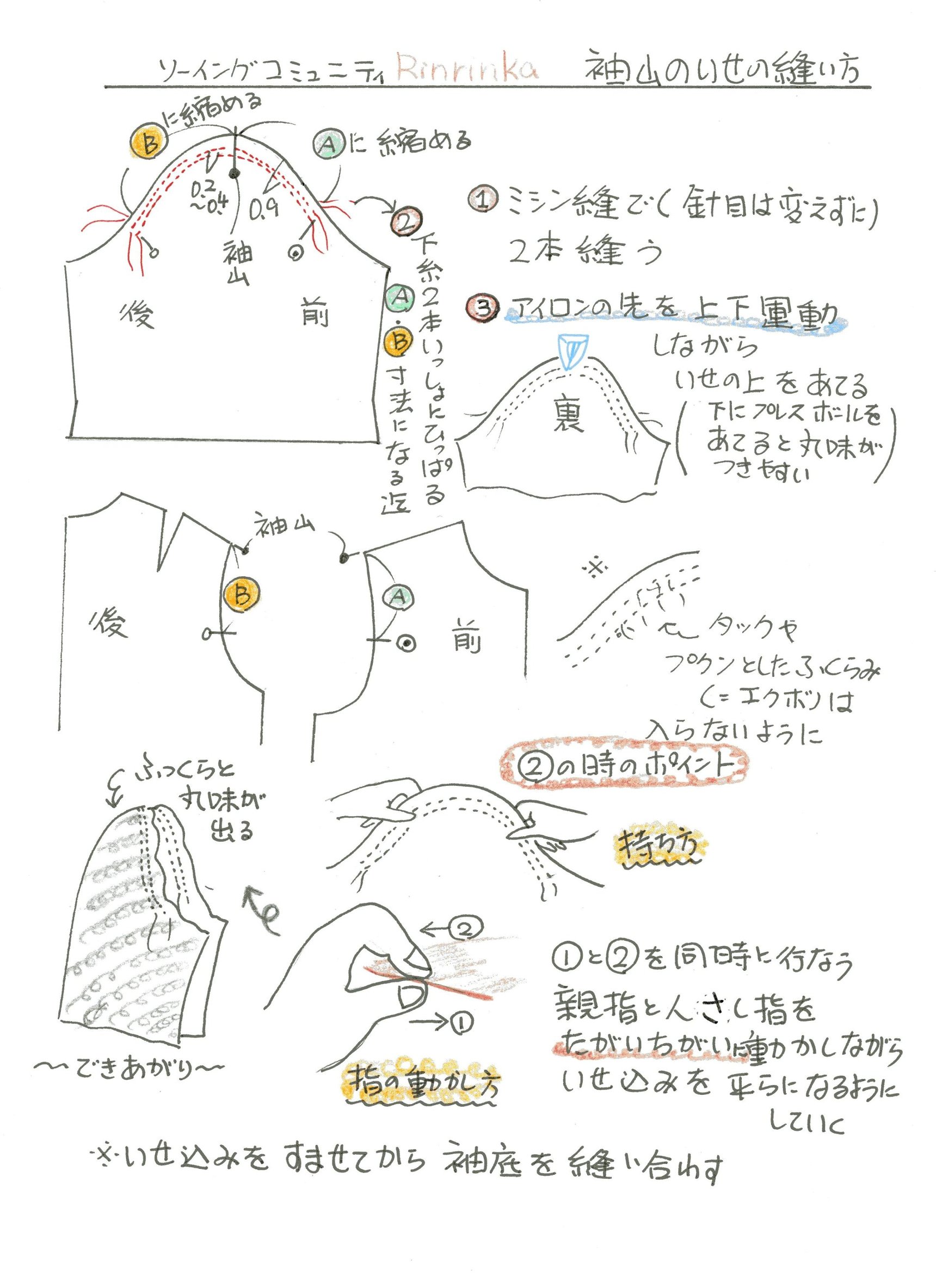 秋の服作り 袖山のいせの縫い方 暮らし英語楽しみながら 秋の服作り 袖山のいせの縫い方 暮らし英語楽しみながら