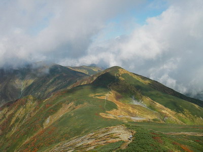 朝日連峰の紅葉（10/8〜9）_a0043193_10551916.jpg