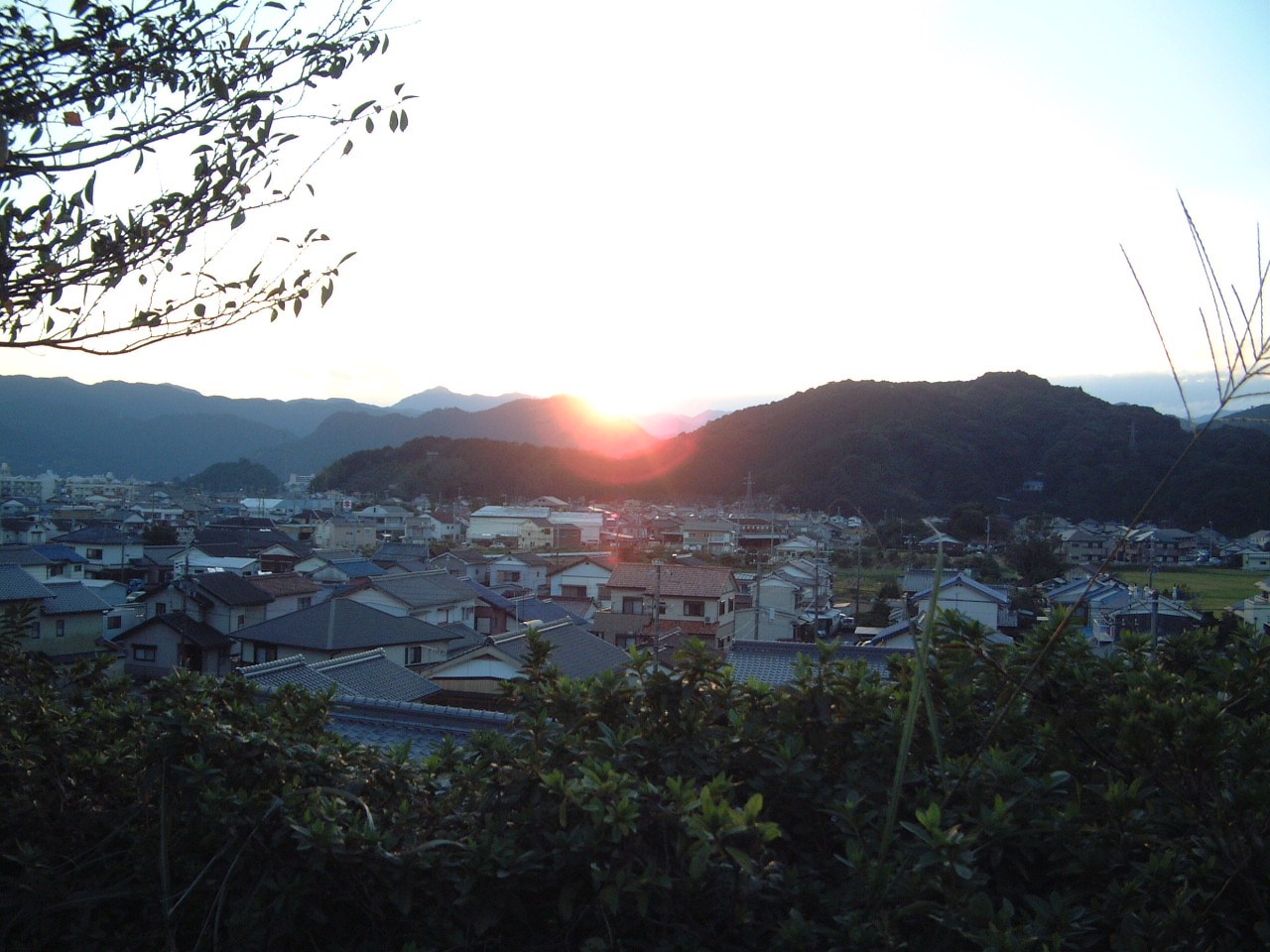 鵜殿村（日本一小さい村）の夕日_e0033841_9473851.jpg