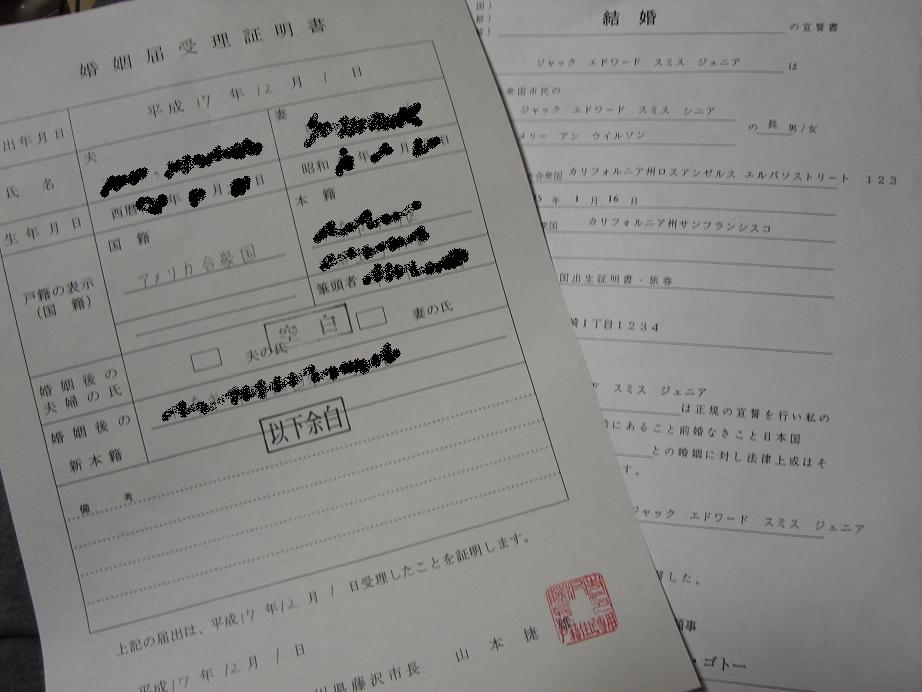 本日入籍しました Life Is Beautiful アメリカ人との国際結婚