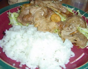 俺流　豚肉の生姜焼き（の食べ方）_c0073354_027299.jpg