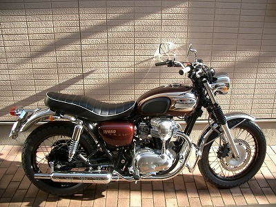 Kawasaki W650タンク クローム ブラック MOTOR ROCK W650/400用 ボンネビルタンクキット クローム (MR
