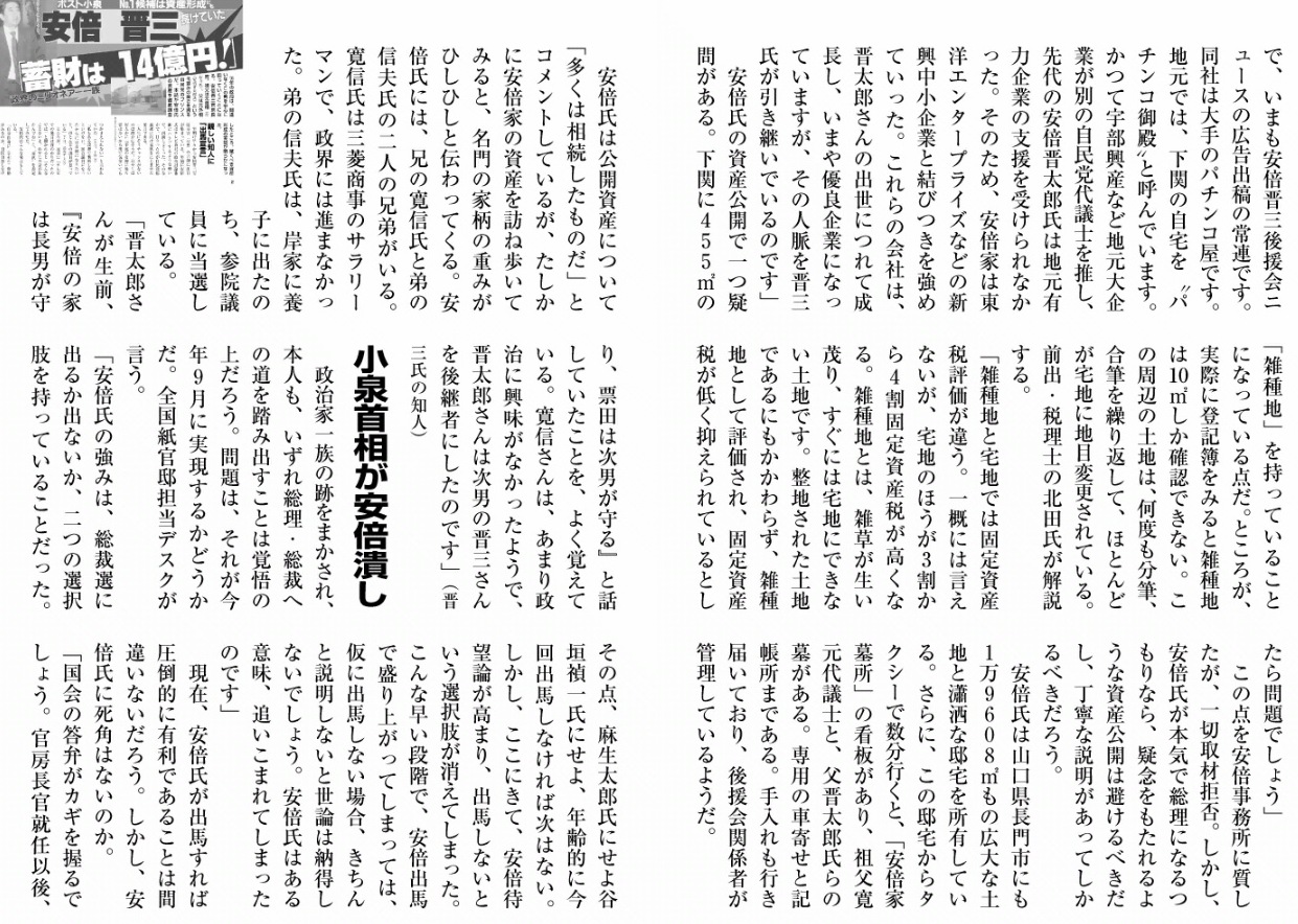 「階級社会つくらぬ」安倍長官、小泉改革路線の懸念否定_a0016650_884996.jpg