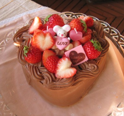 ハートの生チョコレートケーキ Petit Cafe