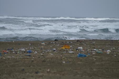 冬の内灘海岸 風の旅人