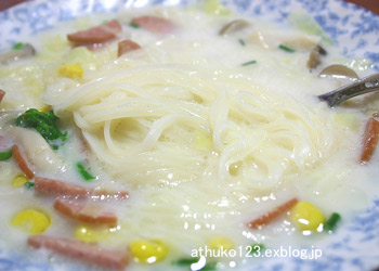 ミルクスープ稲庭うどん_c0073879_21502631.jpg