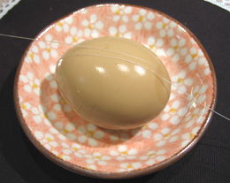 水菜のトロ〜リ味玉のせ_a0056451_17272255.jpg