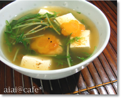 水菜と豆腐のハリハリ風_a0056451_14224446.jpg