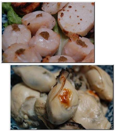 焼き帆立＆焼き牡蠣_c0002260_1301732.jpg