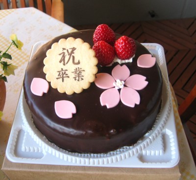 卒業お祝いチョコレートケーキ_f0031304_17211598.jpg