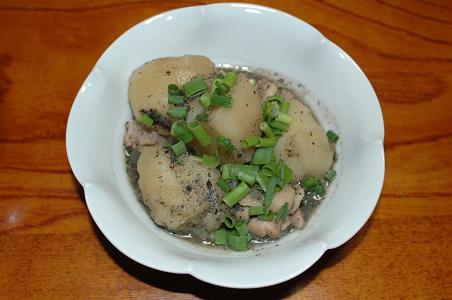 【foods】ぱぱっとじゃがいもと鶏肉の煮物_f0071363_1585692.jpg