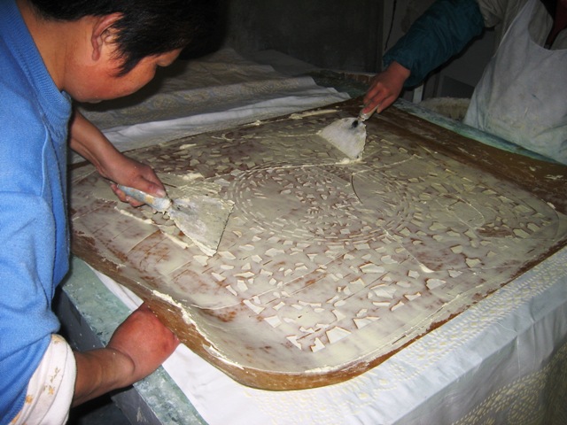 伝統な春秋時代文化ーーー中国藍印花布(いんかふ)_f0070743_10172748.jpg