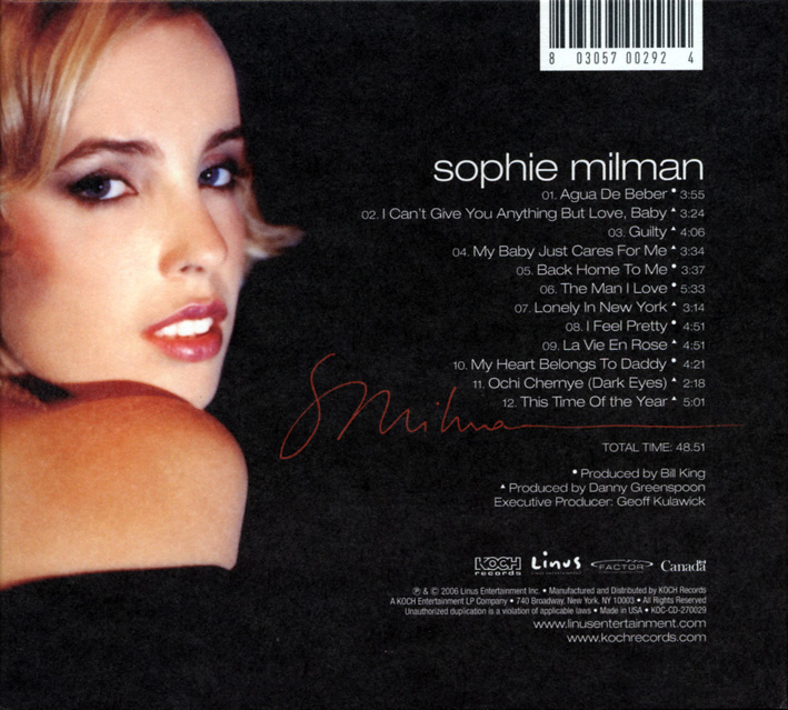 ソフィー・ミルマン（Sophie Milman）「Sophie Milman」（2006年）_e0042361_0172583.jpg