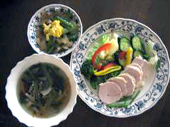 鶏ハムを使った夕食献立 あじさい通信 ブログ版 鶏ハムを使った夕食献立 あじさい通信 ブログ版