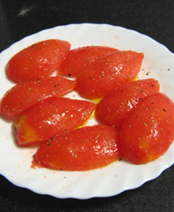 トマトのコンフィ・空豆とイカのサラダ_a0056451_17514923.jpg