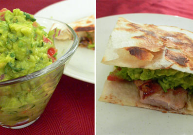 グアカモーレとチキンのケサディヤ Guacamole And Chicken Quesadilla アムスのおいしいせいかつ