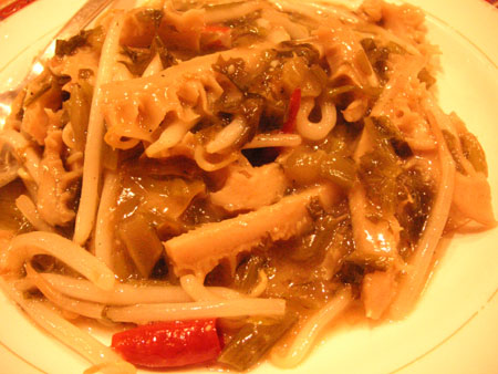 華味屋のハチノスと高菜の炒め物_f0053279_1374460.jpg