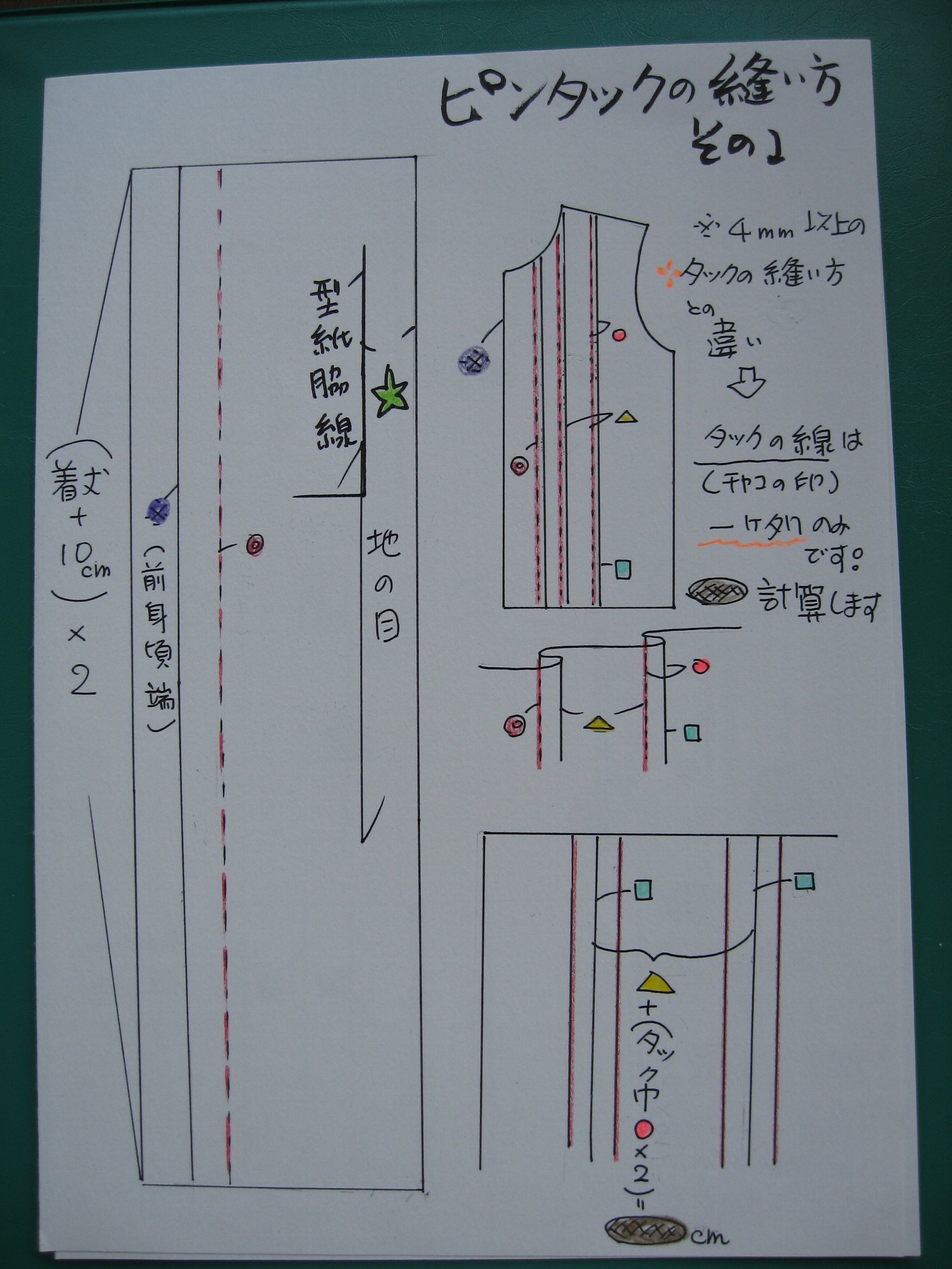 タック＆ピンタックの縫い方＾＾_d0048750_20545176.jpg