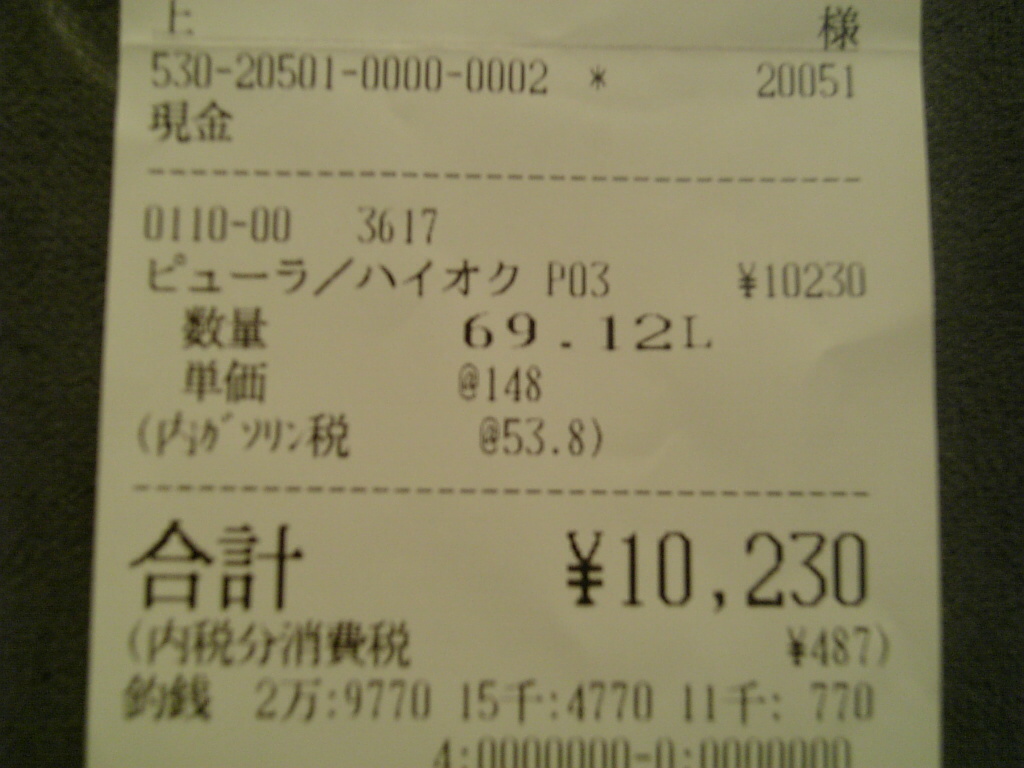 ハイオク満タン1万円超え_a0000366_21345244.jpg