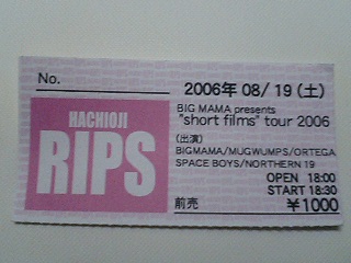 “short films” tour 2006＠八王子RIPS_e0045359_10222988.jpg